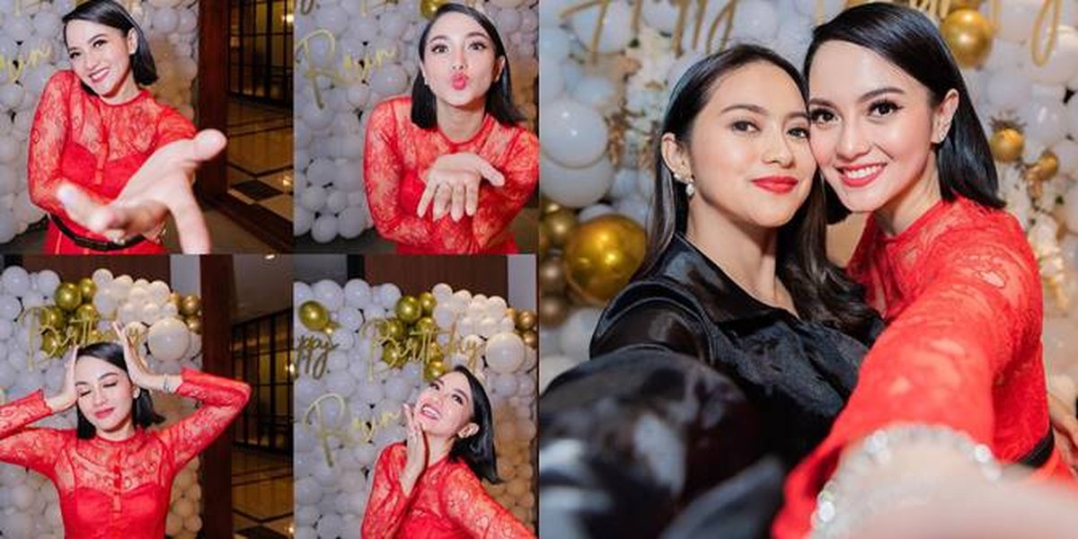 8 Charms of Ririn Ekawati Wearing Red Dress on Her 38th Birthday, Making Her Even More Enchanting