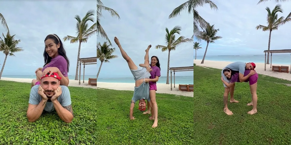 8 Funny Poses of Jessica Iskandar and Vincent Verhaag Imitating Couple Photo Ideas, the Last One Will Make You Laugh