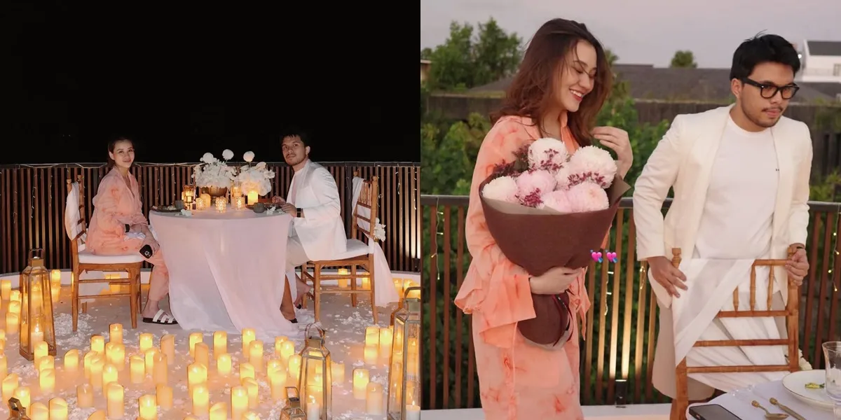 8 Portraits of Aaliyah Massaid and Thariq Halilintar's Romantic Dinner in Bali Celebrating 1 Year of Marriage