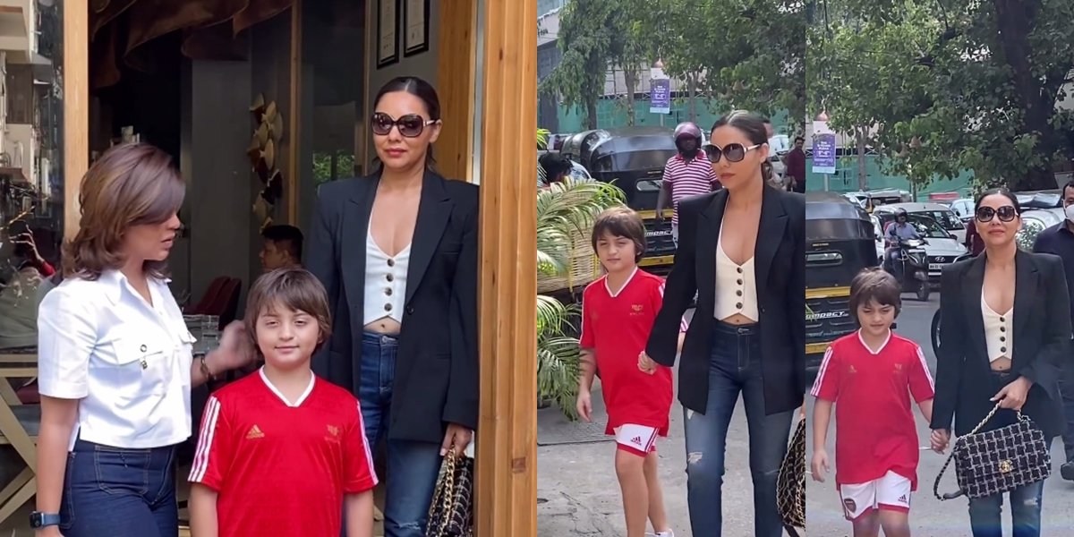 8 Photos of AbRam Khan Having Lunch with Gauri, Attracting Attention, Looking Handsome with Chubby Cheeks