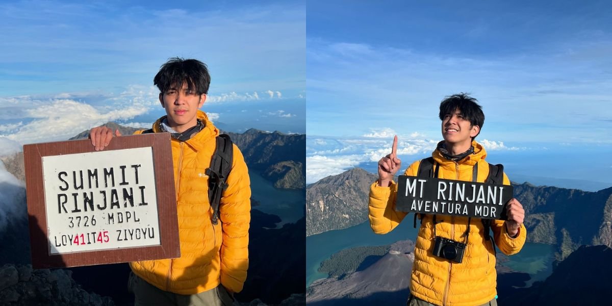 8 Portraits of Abun Sungkar Climbing Mount Rinjani, Proud Despite Facing Difficulties Reaching the Summit