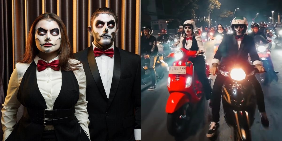 8 Photos of Nathalie Holscher Riding a Motorcycle with Her New Boyfriend Wearing Halloween Costumes - Flooded with Mean Comments from Netizens!