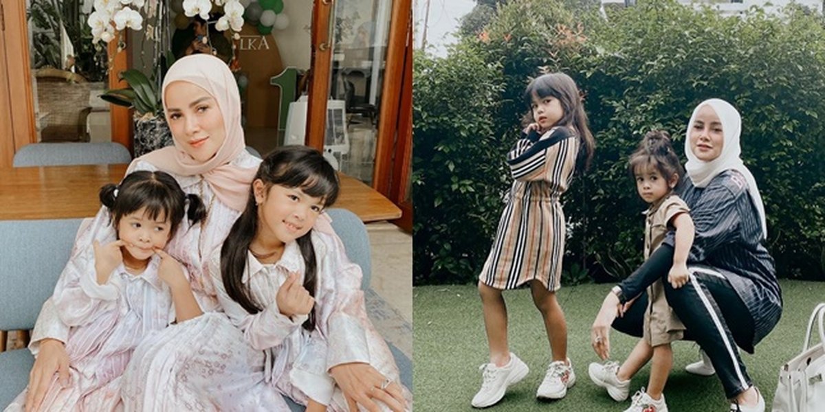 8 Portraits of Aleena and Adreena, Olla Ramlan's Children, Equally Beautiful Siblings - Always Compact and Adorable!