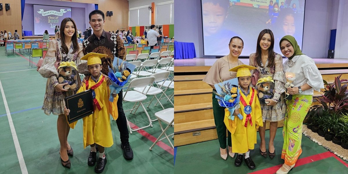 8 Photos of Alisia Rininta, Star of the Soap Opera 'TAKDIR CINTA YANG KUPILIH' When Attending Her Child's Graduation, Looking Beautiful in a Luxurious Midi Dress