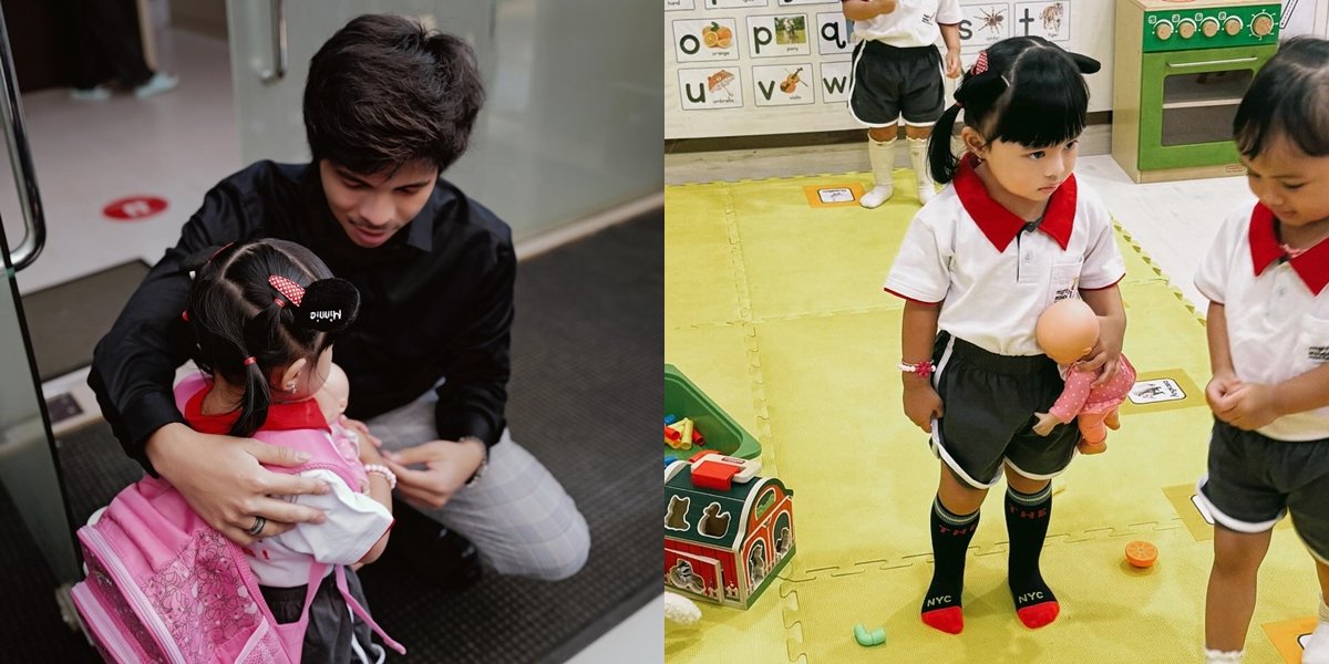 8 Pictures of Ameena Going to School Accompanied by Atta Halilintar, So Cute Bringing a Doll