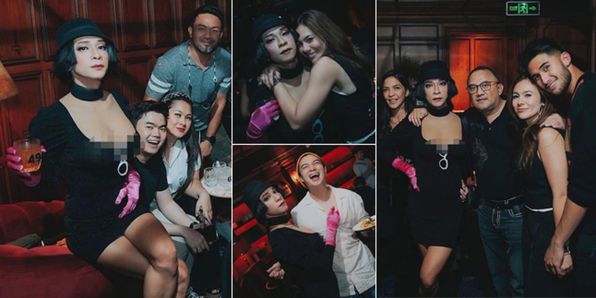 8 Photos of Aming at Wulan Guritno's Toy Boy Boyfriend's Birthday Party, Fake Breasts like a Drag Queen's Spotlight