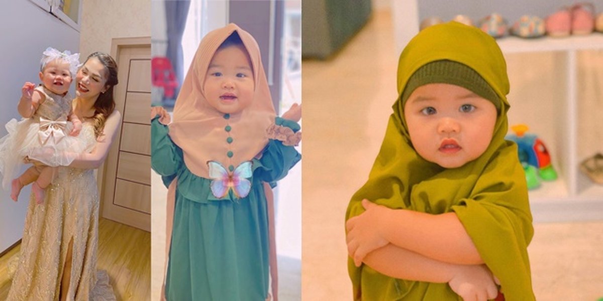 8 Pictures of Katty Butterfly's Daughter Learning to Wear Hijab, So Cute and Beautiful!