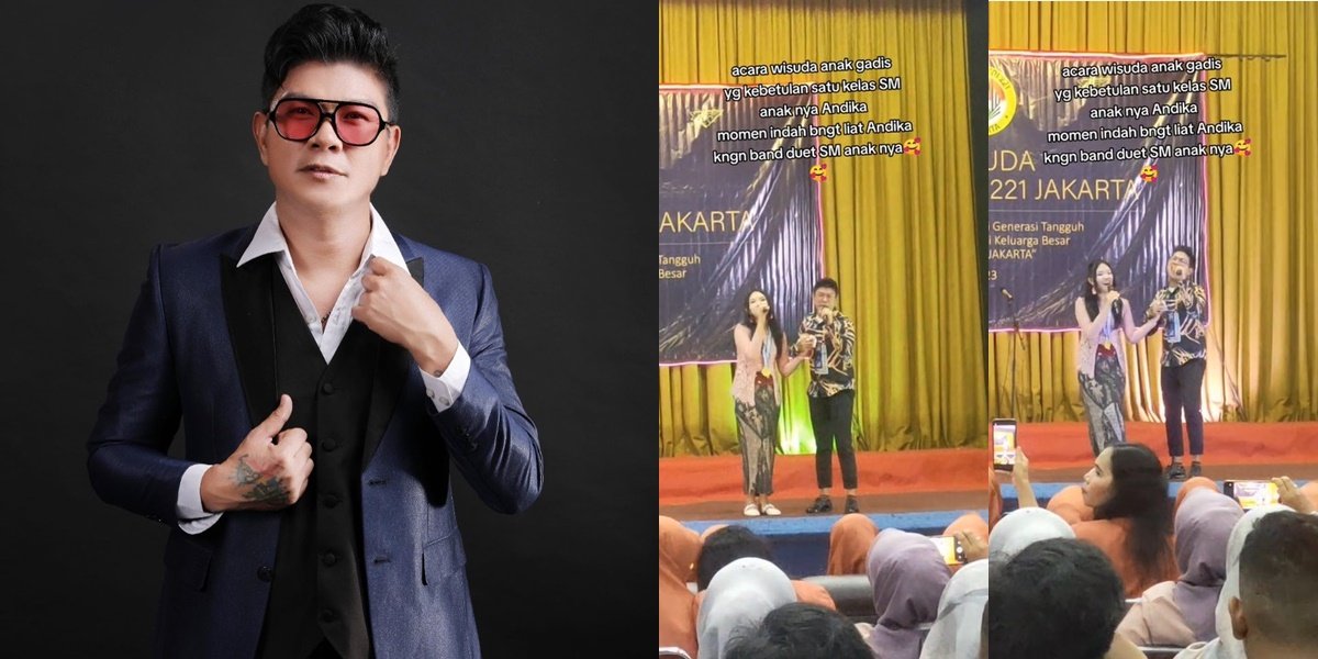 8 Photos of Andika Kangen Band Suddenly Singing on Stage During His Daughter's Graduation, His Beautiful Daughter Makes it Hard to Focus