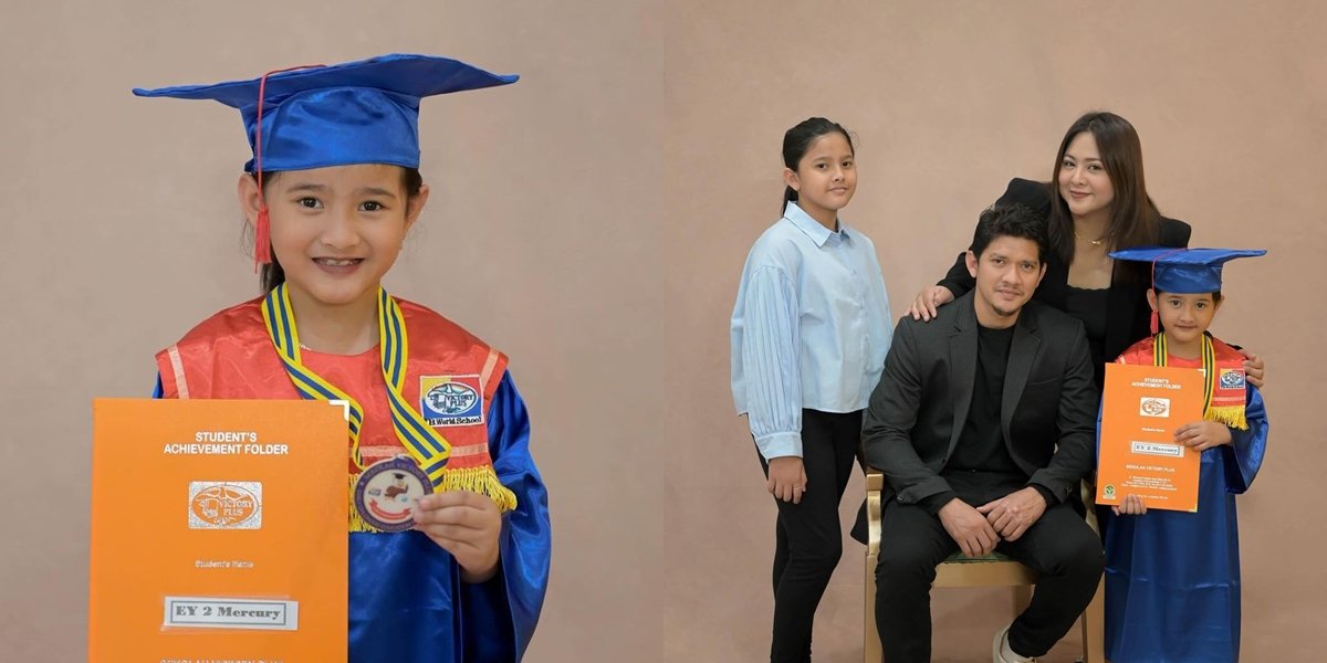 8 Potret Aneska, the Youngest Daughter of Audy Item and Iko Uwais, during Kindergarten Graduation, Looking Beautiful in a Graduation Gown - Receives Many Congratulations
