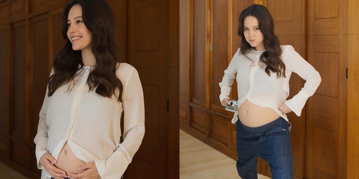 8 Photos of Anggika Bolsterli Showcasing Her Growing Baby Bump, Her Beauty Still Shining