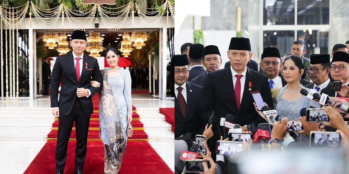 8 Photos of Annisa Pohan Attending the Inauguration of Prabowo Subianto-Gibran, Accompanying Her Husband Who is Now the Coordinating Minister for Infrastructure & Regional Development - Appearing Elegantly in a Blue Kebaya