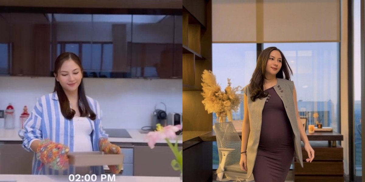 8 Portraits of Jessica Mila's Luxurious Apartment Occupied with Her Husband, Beautiful Pregnant Woman Cleaning Herself