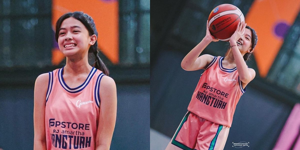 8 Photos of Aqeela Calista, Star of 'CINTA SETELAH CINTA' Soap Opera, Playing Basketball, Still Beautiful and Cute with Two Braided Hair