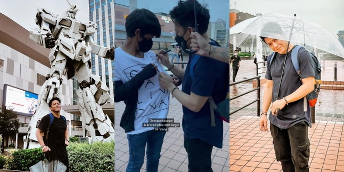 8 Photos of Ariel NOAH Enjoying Vacation in Japan, Visiting Gundam Statue - Still Friendly Giving Autographs When Meeting Fans on the Street