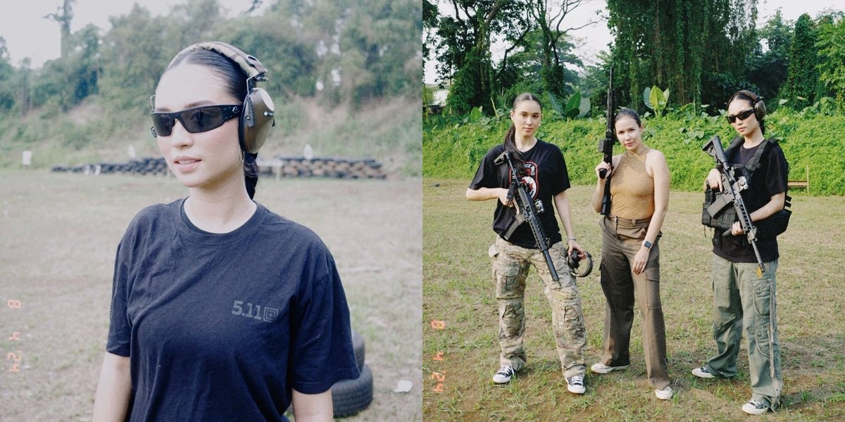 8 Portraits of Asha Assuncao, Star of the Soap Opera 'BETWEEN TWO LOVES', Enjoying Shooting Practice, Still Beautiful and Cool Like Lara Croft