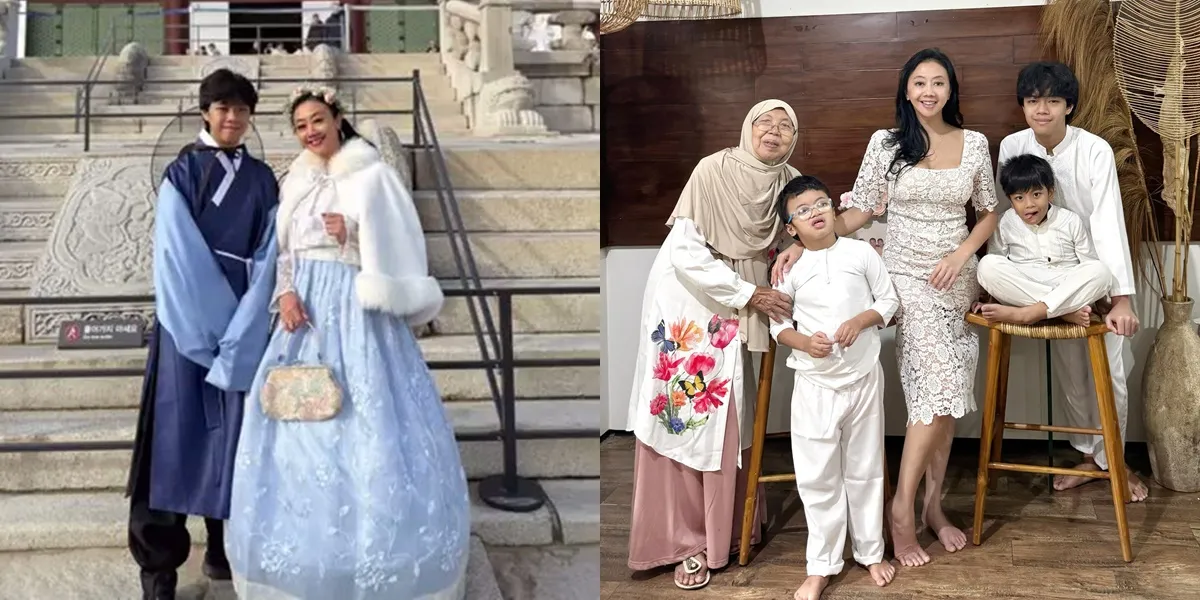 8 Pictures of Asri Welas with Her Children, Mentioning Her Eldest Son Taking on the Role of Father at Home