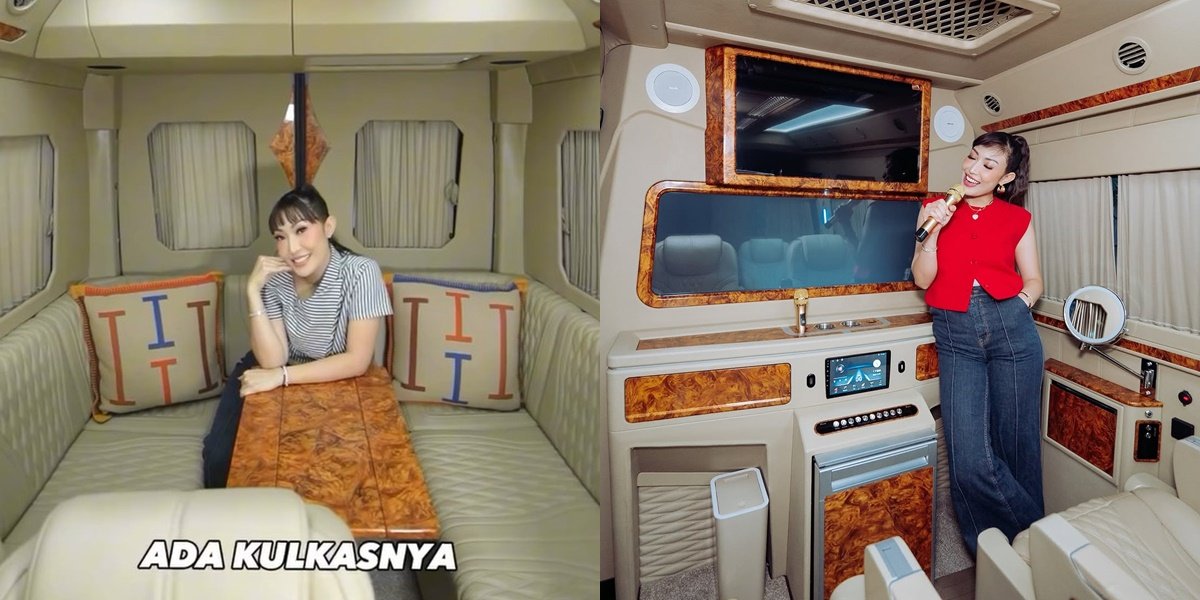  8 Photos of Ayu Dewi Showcasing the New Interior of Her Luxury Car, Complete with a Refrigerator and Karaoke 