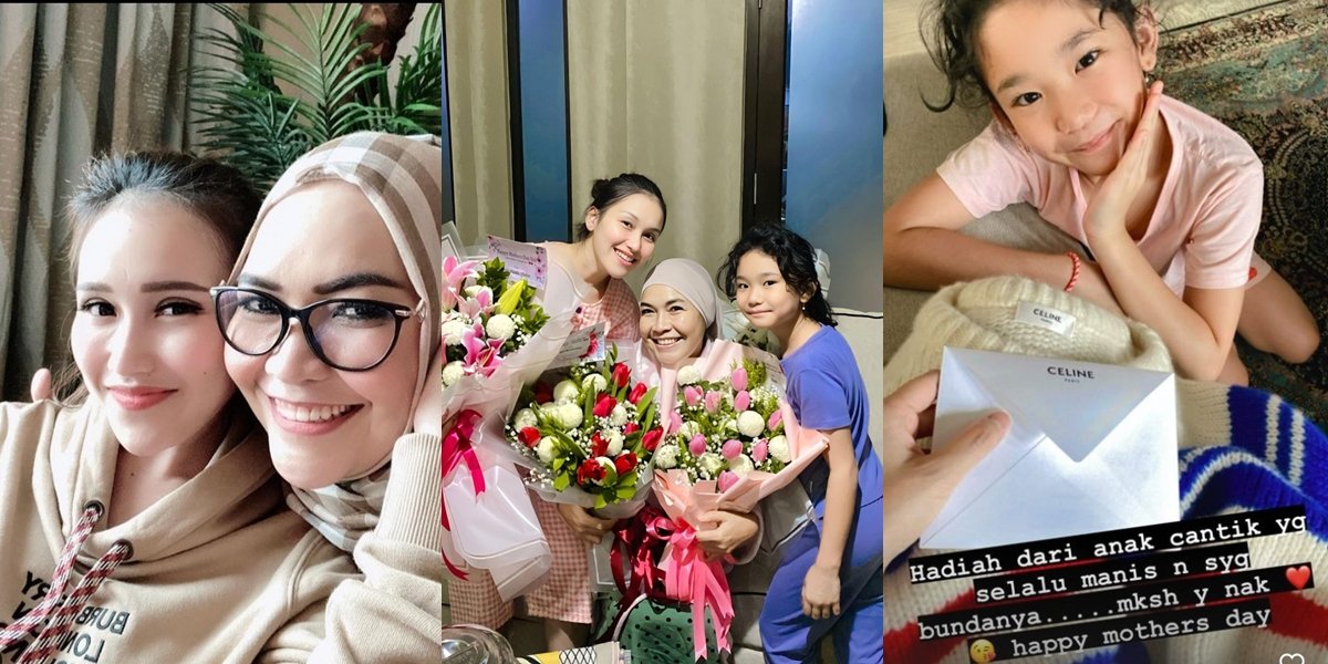 8 Portraits of Ayu Ting Ting on Mother's Day, Received a Gift from Bilqis and Surprised Umi Kalsum