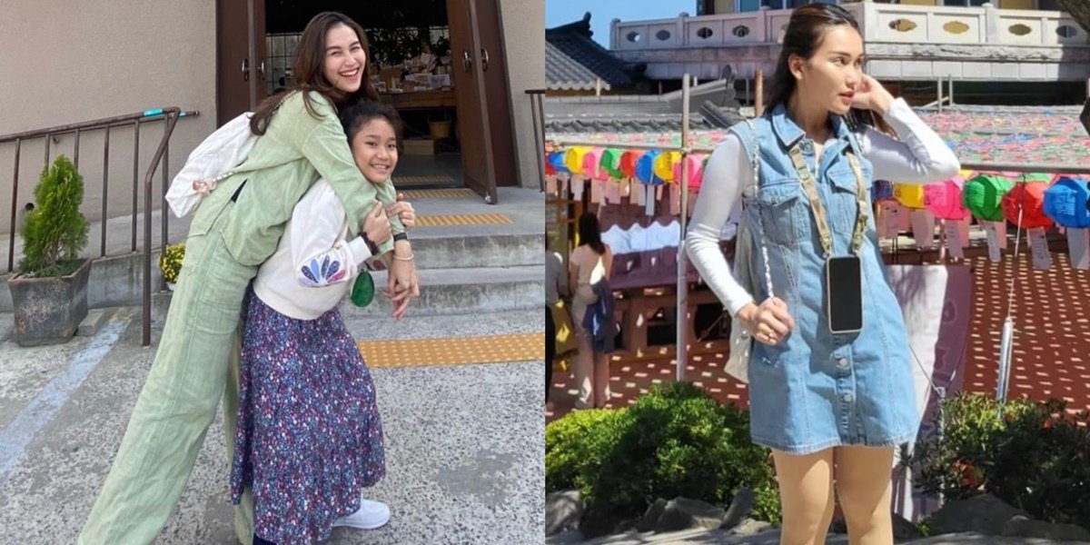 8 Portraits of Ayu Ting Ting Vacationing in Korea with Bilqis and Her Niece Baby Razeta, Her Style is Like a Teenager!