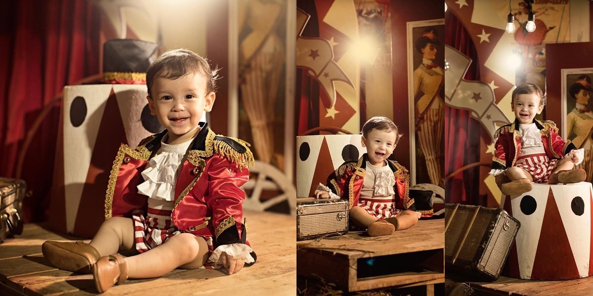8 Photos of Baby Yannick, Yasmine Wildblood's Child who is now 1 Year Old, Handsome Wearing Circus Player Costume