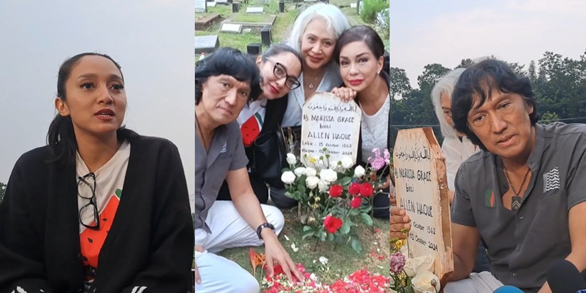 8 Photos of Bella Fawzi Remembering the Birthday of the Late Marissa Haque, Pilgrimage and Prayer at the Grave with Her Father