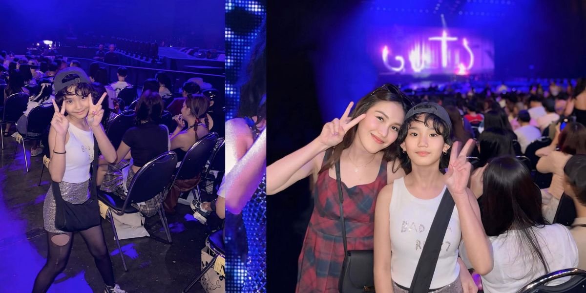 8 Photos of Bilqis, Ayu Ting Ting's Daughter, Watching Olivia Rodrigo's Concert, Her Fashionable Outfit Flooded with Praise from Netizens