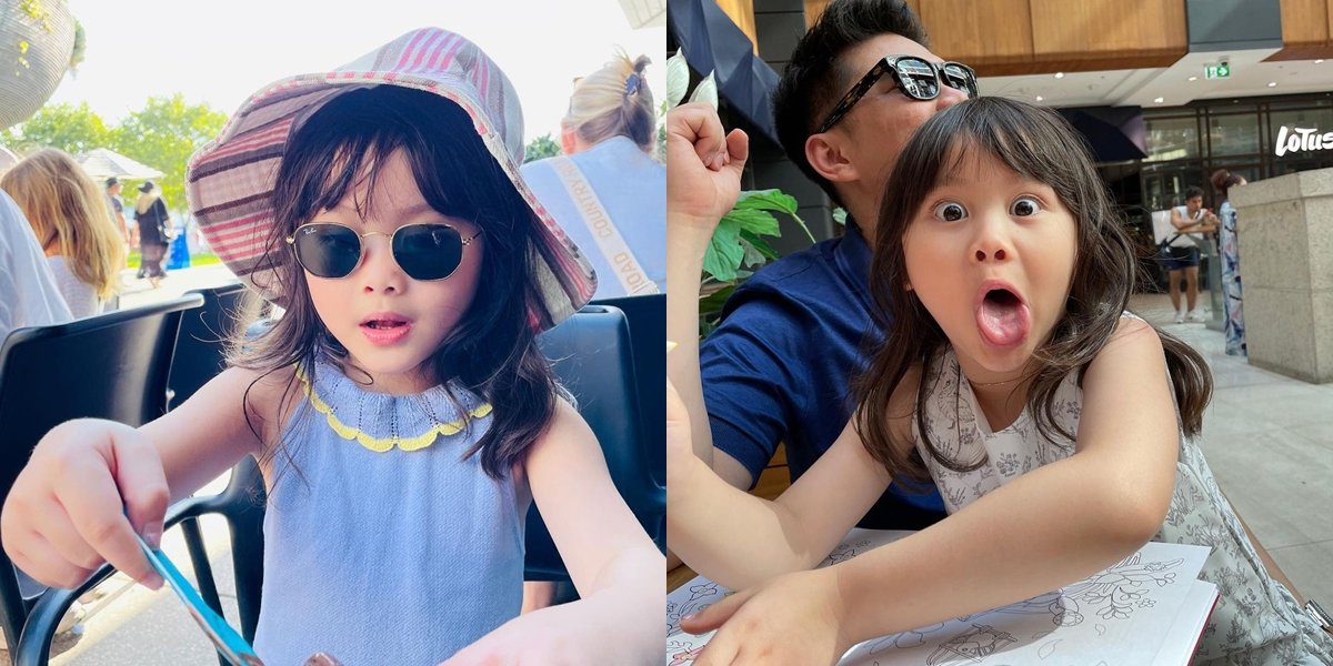 8 Potraits of Bridgia, Acha Septriasa's Daughter, who is Getting More Beautiful and Adorable, Eating Ice Cream with the Style of a Teenager and Will Become an Older Sister
