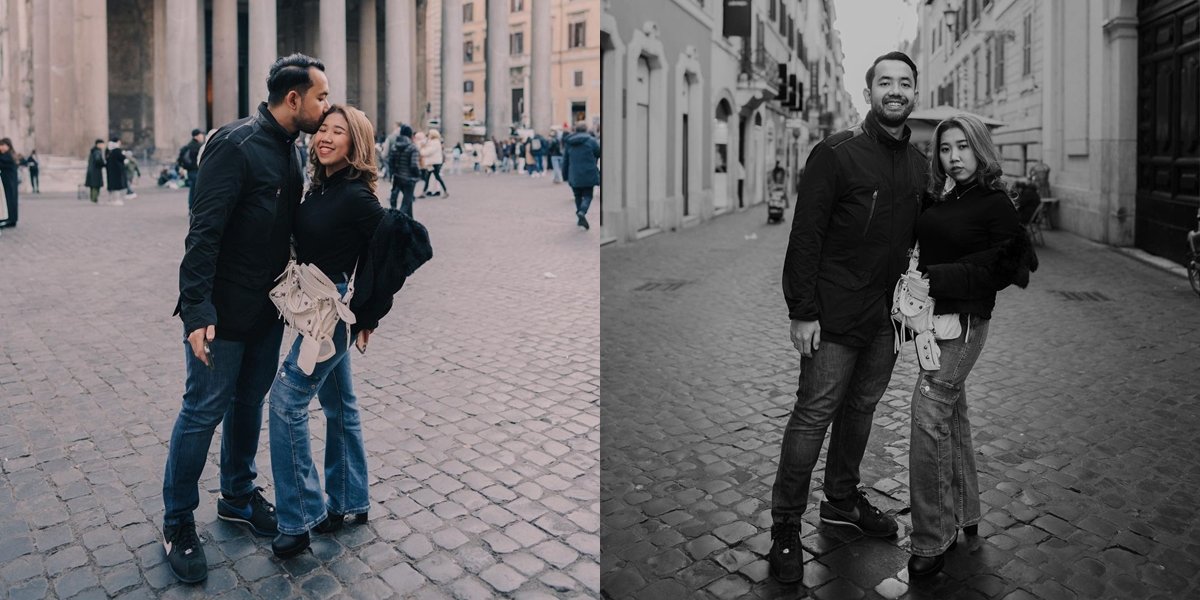 8 Honeymoon Photos of Kiky Saputri and Khairi in Italy, Netizens Warn Not to Excessive Display of Affection