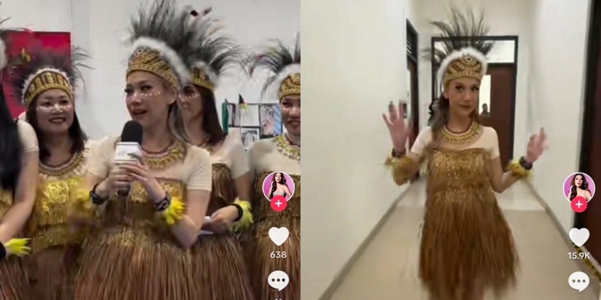 8 Pictures of Bunga Citra Lestari Appearing with Mothers at Her Son's School Event, Wearing Traditional Papuan Costume - Singing 'Yamko Rambe Yamko'