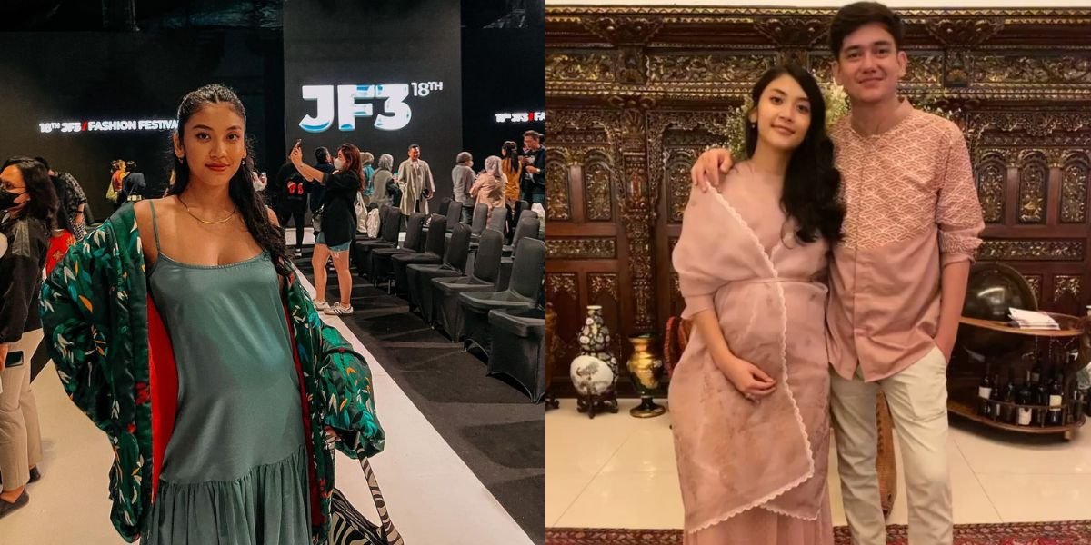 8 Potret Canti Tachril, Adipati Dolken's Wife, Showing off Baby Bump at Fashion Event, Inviting the Baby in the Womb to Socialize