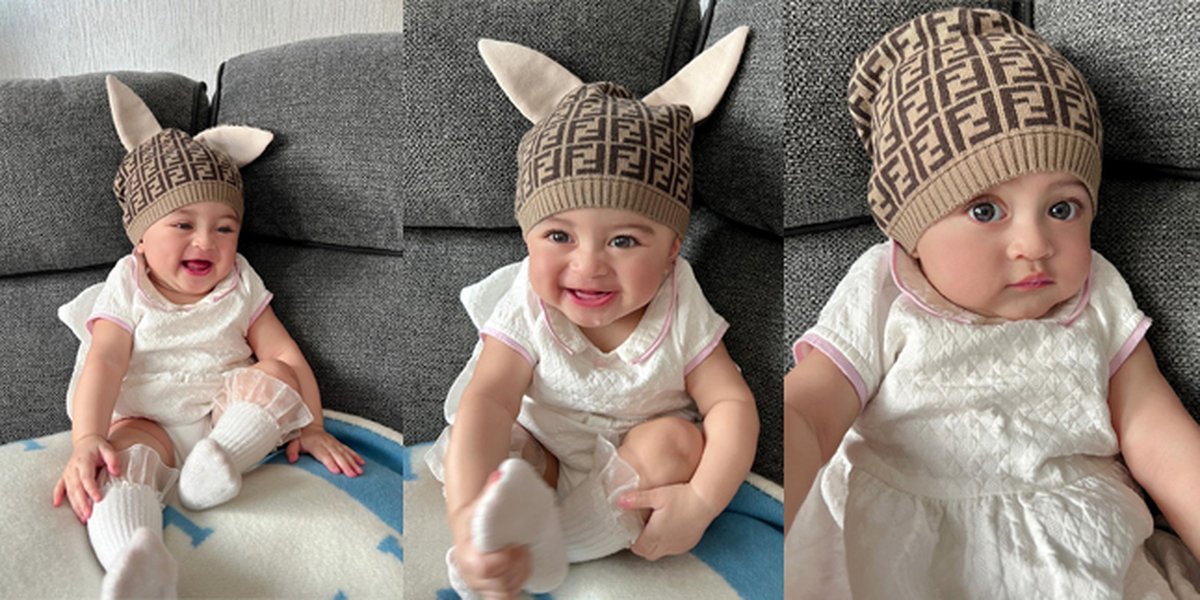 8 Beautiful Portraits of Baby Guzel, Daughter of Margin and Ali Syakieb, Her Beautiful Round Eyes Become the Center of Attention