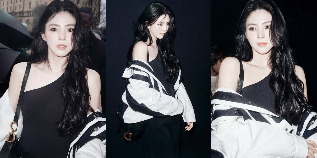 8 Stunning Portraits of Han So Hee at the Dior Men Runway Show, Looking Chic and Elegant in an Off-shoulder Outfit