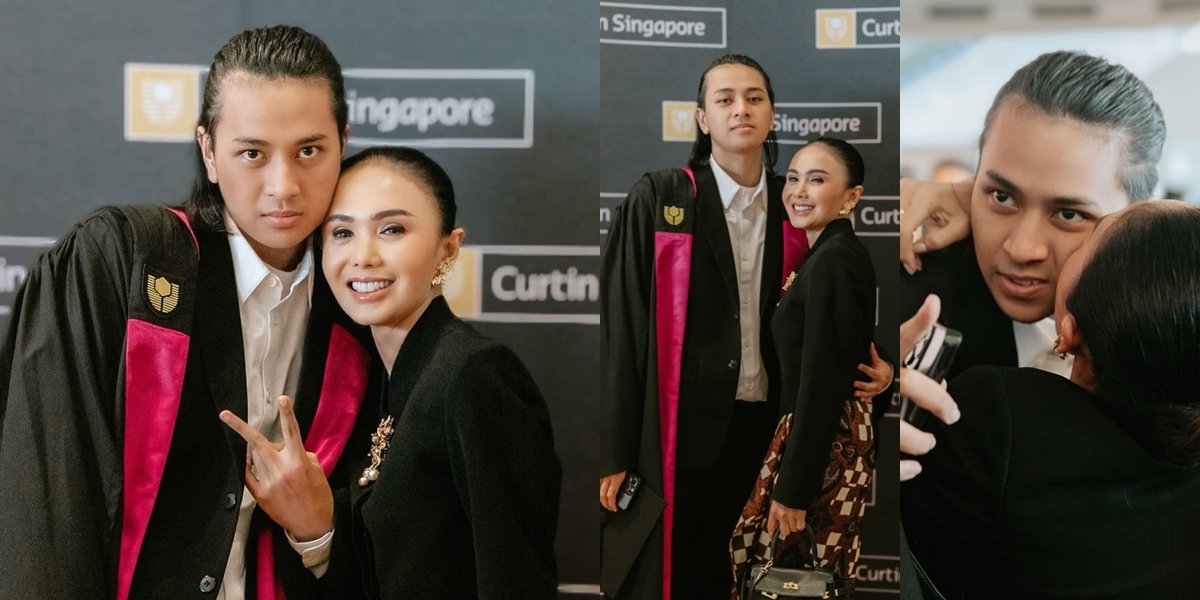 8 Portraits of Cavin Obrient, Yuni Shara's Son, Graduating with a Bachelor's Degree in Singapore, The Singer Ironed His Eldest Son's Graduation Gown Himself