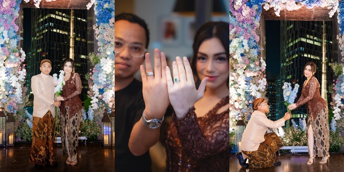 8 Photos of Celine Evangelista 'Proposed' to by Aan Story, Beautiful in Kebaya - Showing Off Ring on Her Ring Finger