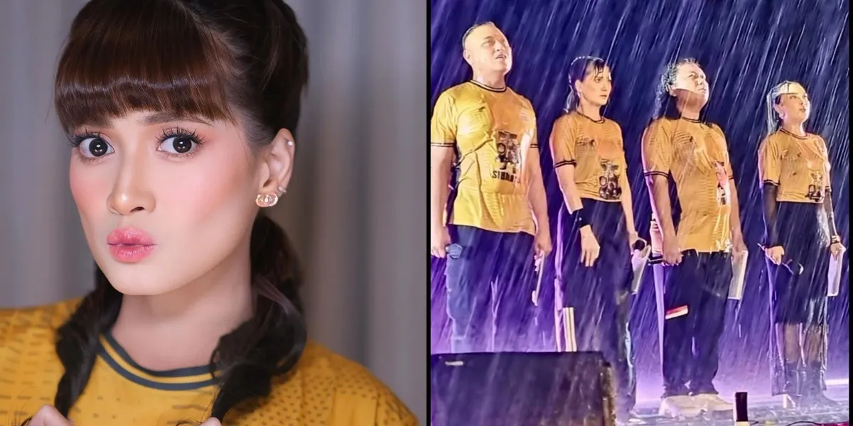 8 Portraits of Chika Jessica Staying Professional as an MC Amidst Heavy Rain, Makeup On Point
