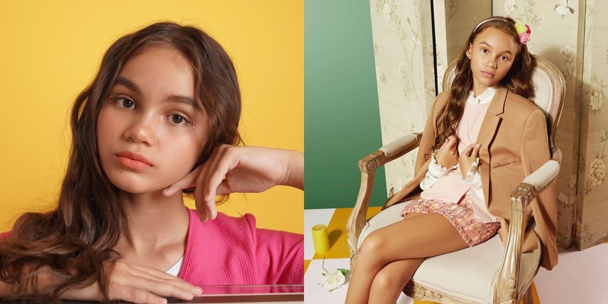 8 Portraits of Chloe, Melaney Ricardo's Eldest Daughter, who is now a Teenager, the Radiant Aura of her Western Face is Getting More Beautiful