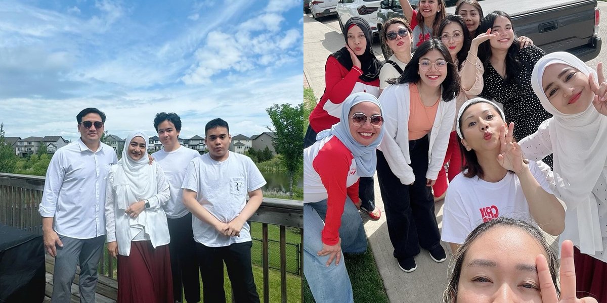 8 Photos of Cindy Fatikasari Celebrating Canada Day with Family and Close Friends, Enjoying Fried Vermicelli and Urap-Urap
