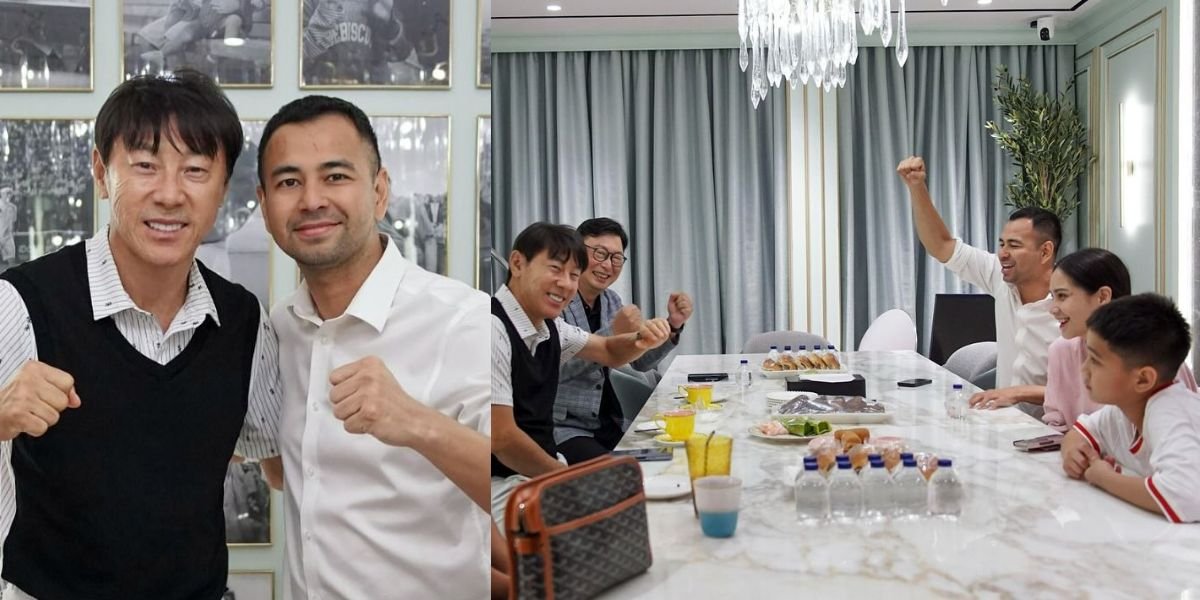 8 Portraits of Coach Shin Tae-yong Visiting Raffi Ahmad's House, Will Collaborate - Rafathar Full Smile