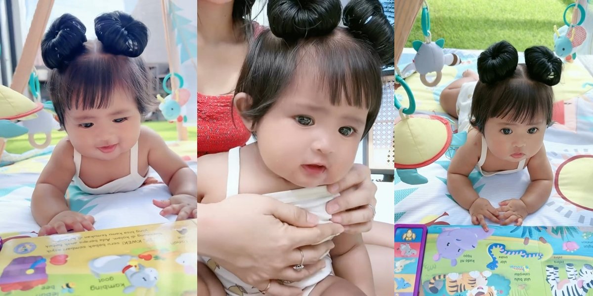 8 Pictures of Dek Cunda Learning with Bella Bonita, Her Bun Hair is Adorable