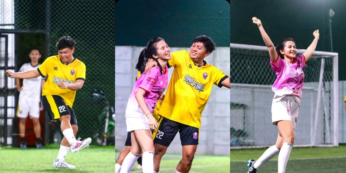 8 Photos of Denny Caknan Playing Mini Soccer with Bella Bonita, Their Celebration Becomes the Spotlight - Immediately Receives a Yellow Card