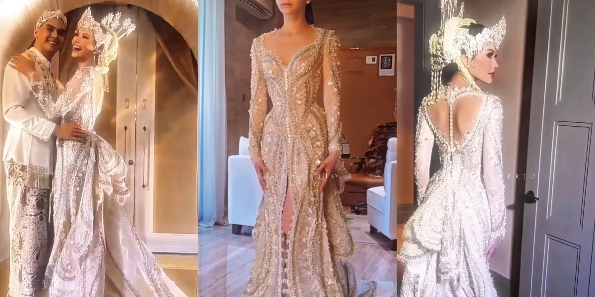8 Detail Portraits of Alyssa Daguise's Attire at the Wedding Ceremony with Al Ghazali, Wearing a Kebaya by Tex Saverio - Priced Like a Luxury Car