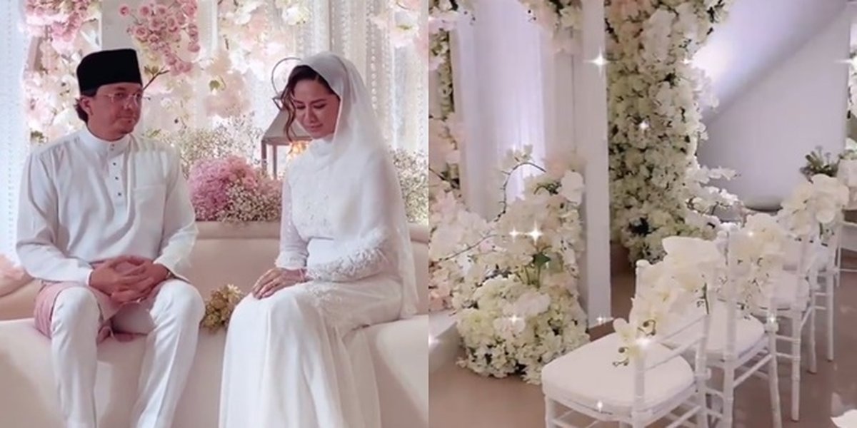 8 Potraits of Engku Emran and Noor Nabila's Wedding Decorations, Simple with Beautiful Flowers