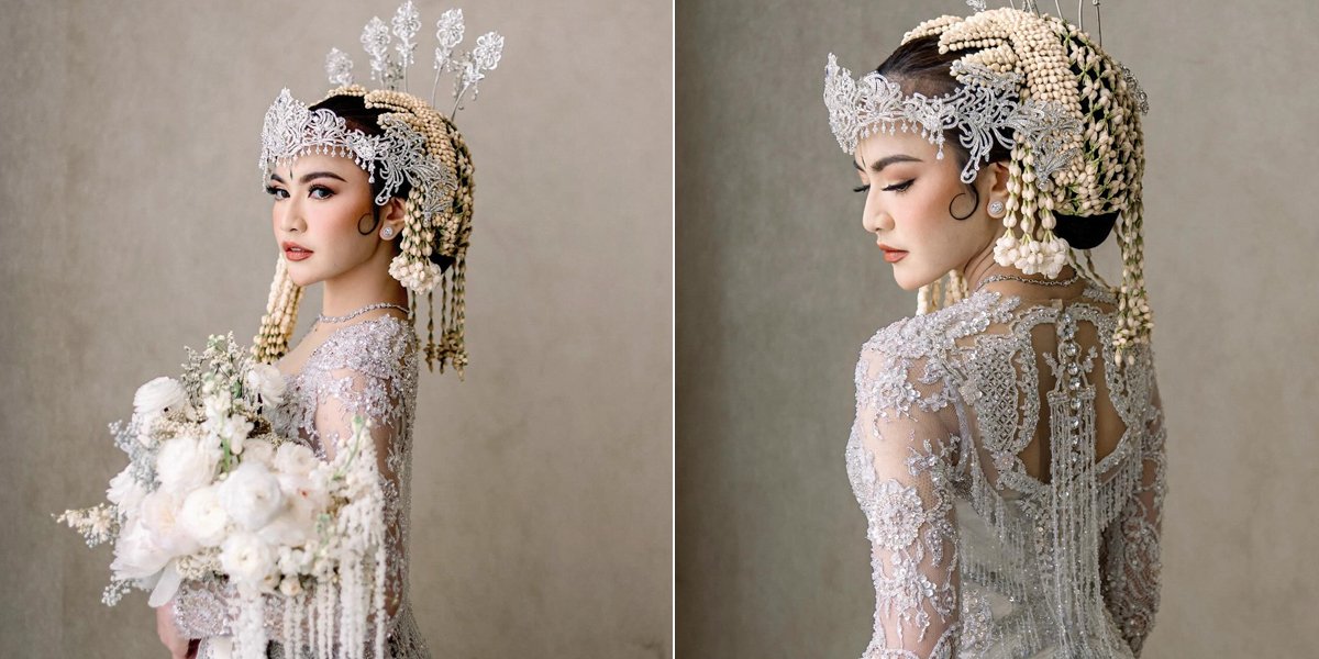 8 Portraits of Mahalini's Detailed Kebaya at the Wedding Ceremony, Beautifully Embroidered with Sundanese Tradition