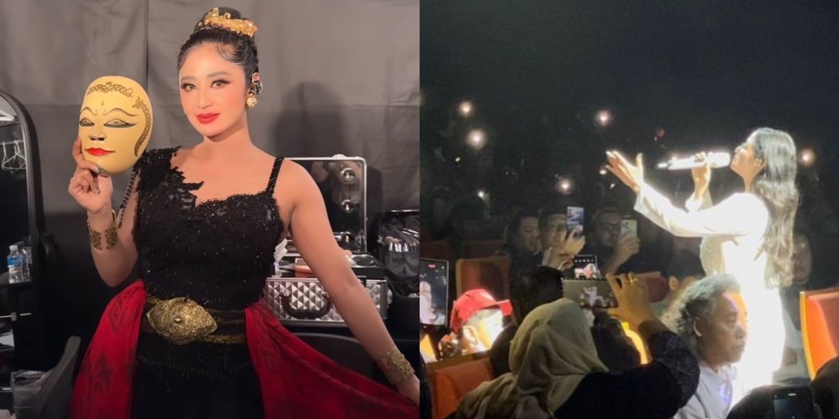 8 Portraits of Dewi Perssik who Successfully Held a Concert in Singapore, Attended by Many Spectators Making Chills - Dancing with Masks on Stage