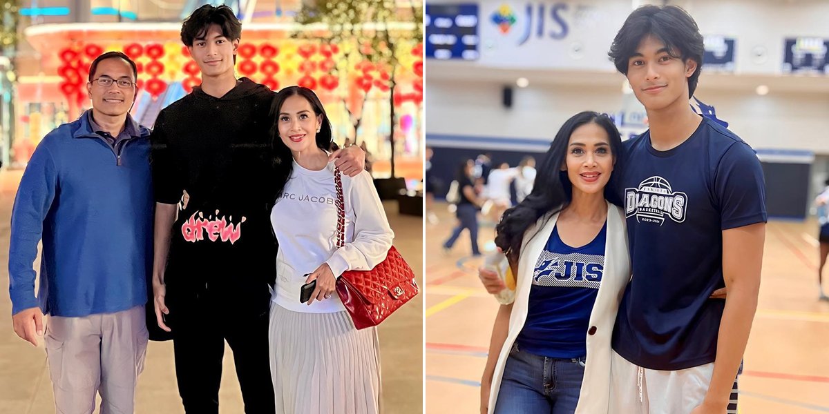 8 Photos of Diah Permatasari Bringing Her Handsome Son to Play Basketball in Taiwan