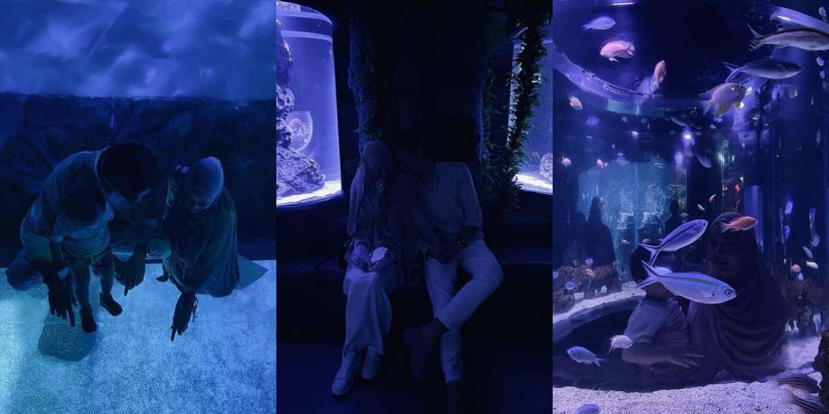 Portrait of Dinda Hauw and Rey Mbayang Vacationing at the Aquarium, Always Harmonious - Displaying Affection Like Still Dating Despite Being Pregnant