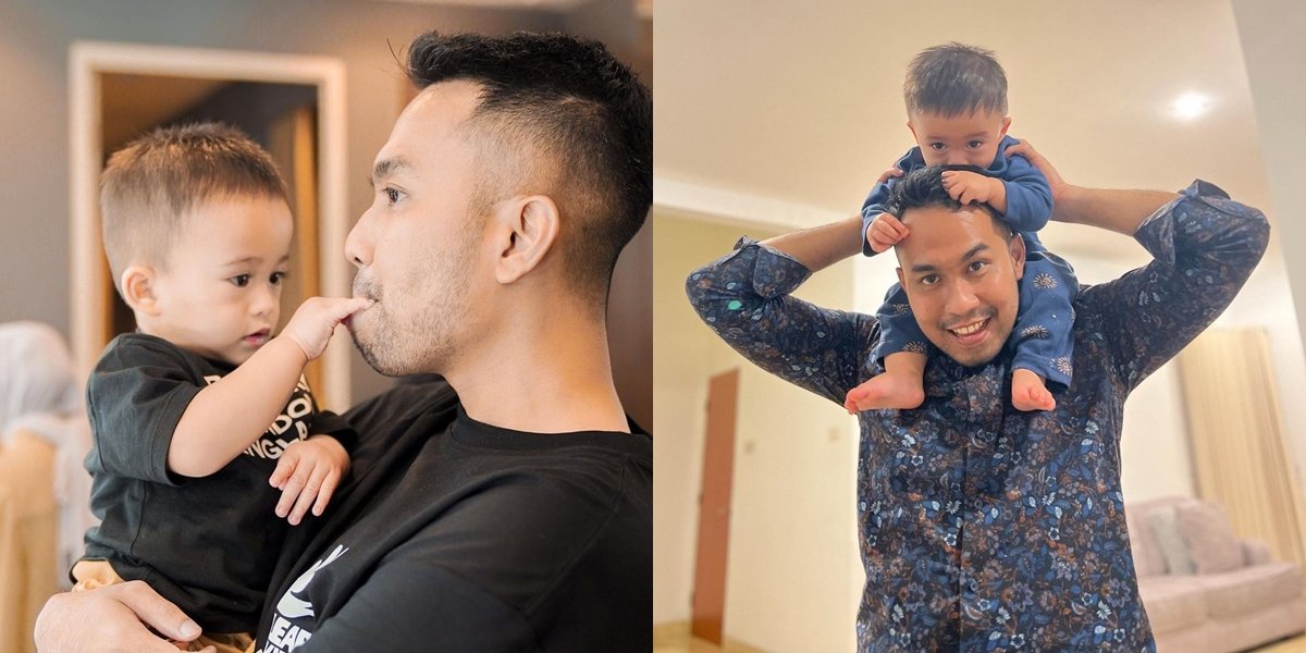8 Photos of Faris Utama, Nathalie Holscher's Boyfriend, Caring for Baby Adzam, So Close Like a Father Himself
