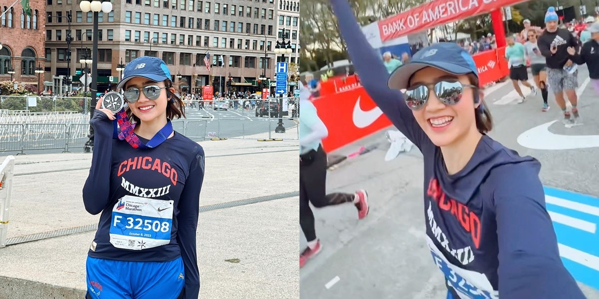 8 Photos of Febby Rastanti Participating in a Marathon in America, Proud to Run 42 Kilometers