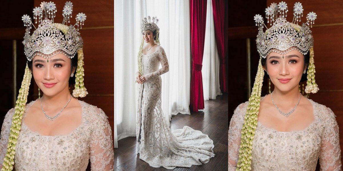 8 Photos of Febby Rastanty Wearing a White Kebaya Before the Wedding Ceremony, Calm and Cool with Sundanese Siger