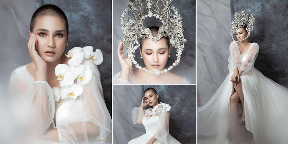 8 Potret Feby Febiola in the Latest Photoshoot, as Beautiful as an Angel Despite Having a Bald Head